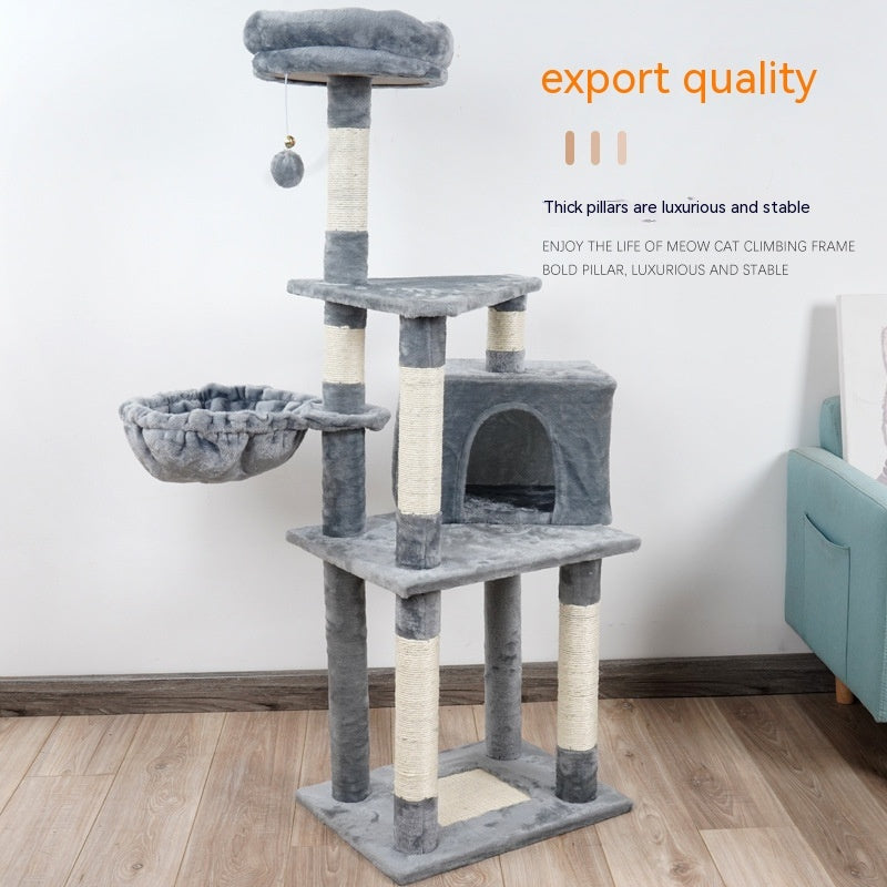 Multi-layer Jumping Platform Wooden Cat Toy Chamfer