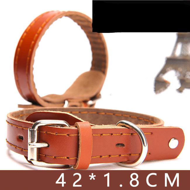 Pet supplies leather dog collar