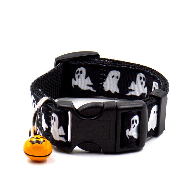 New Ghost Halloween Series Dog Collar With Bell