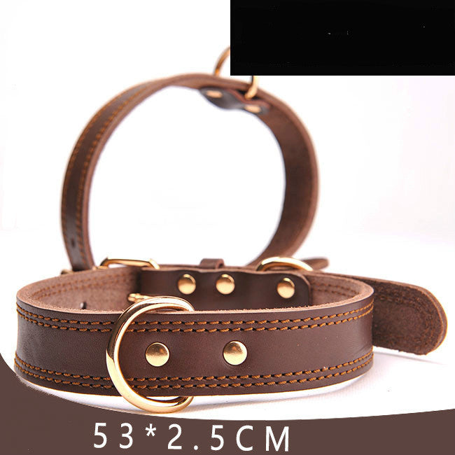 Pet supplies leather dog collar