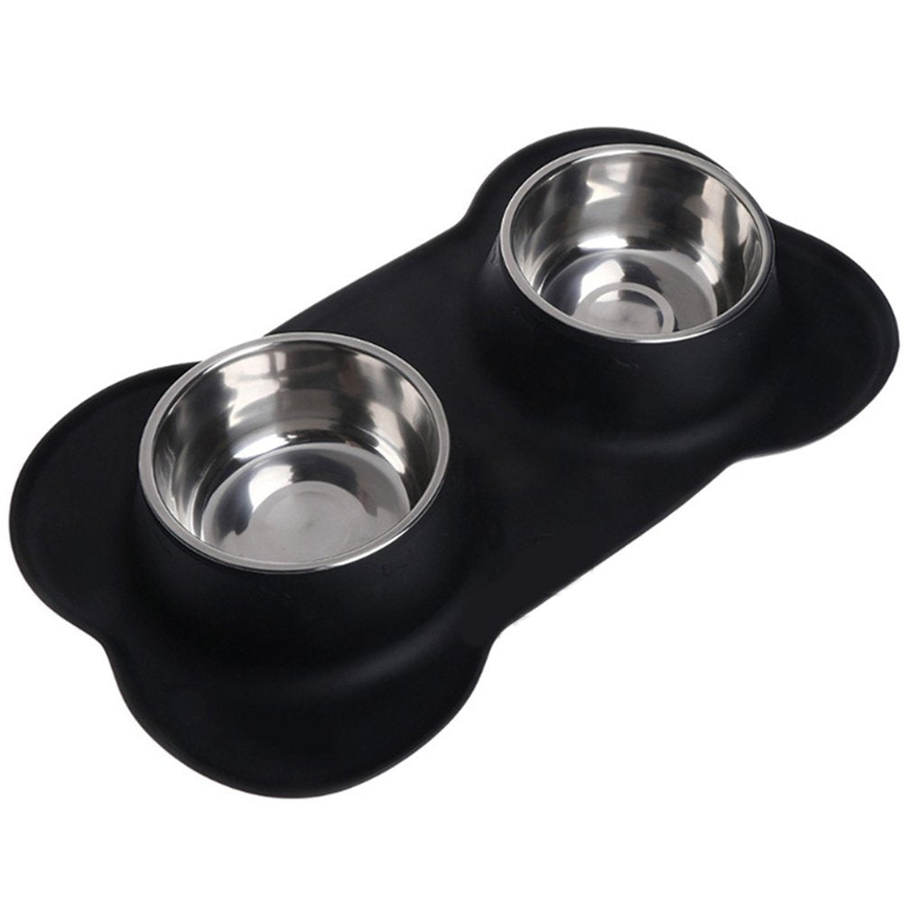 Pet Bowl Silicone Bone Shape  Mat