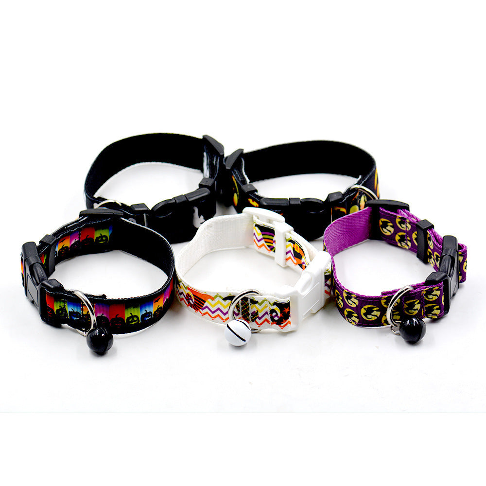 New Ghost Halloween Series Dog Collar With Bell