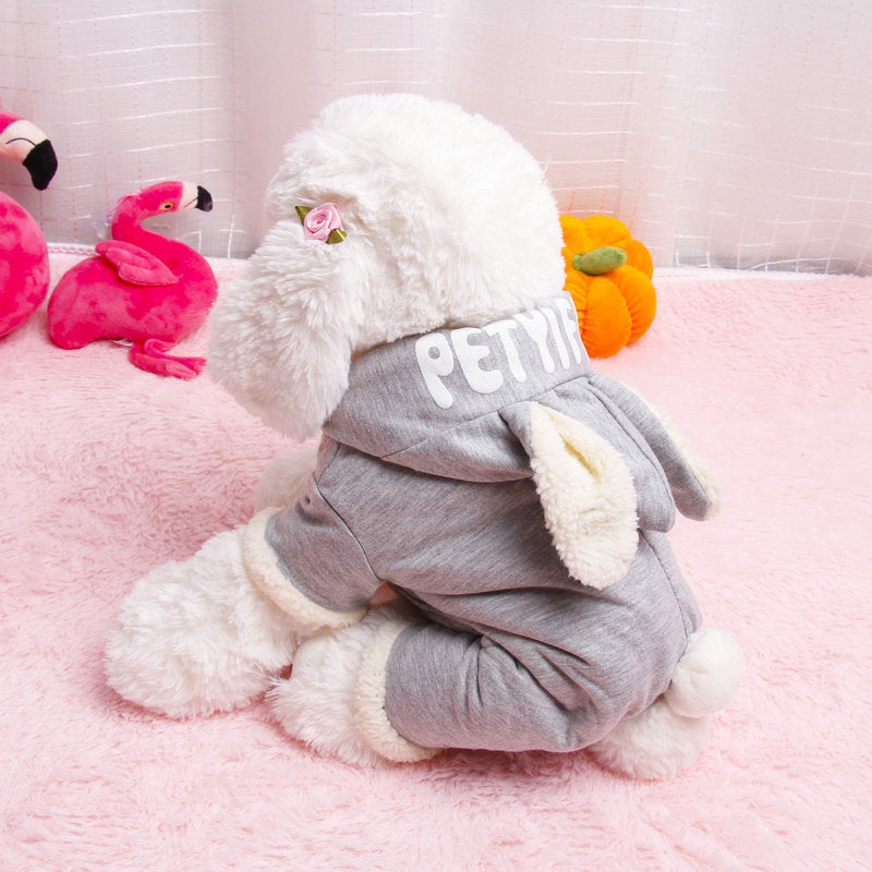 Pet long-eared bunny four-legged clothes