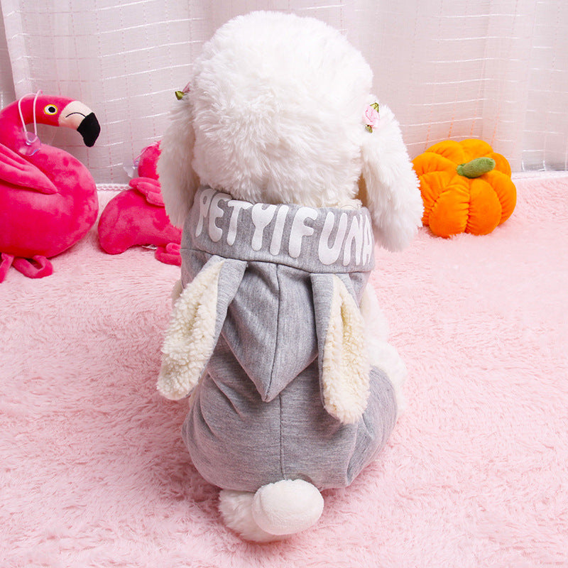 Pet long-eared bunny four-legged clothes