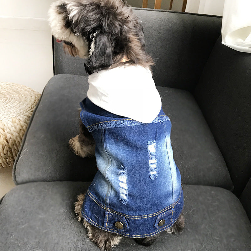 Teddy washed denim vest