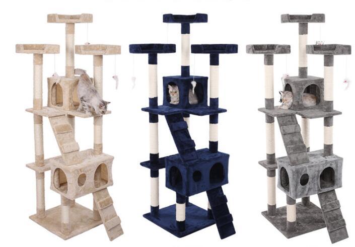 Large Cat Climbing Frame Toy Grab Column Grinding Claw Multi-layer Jumping Platform