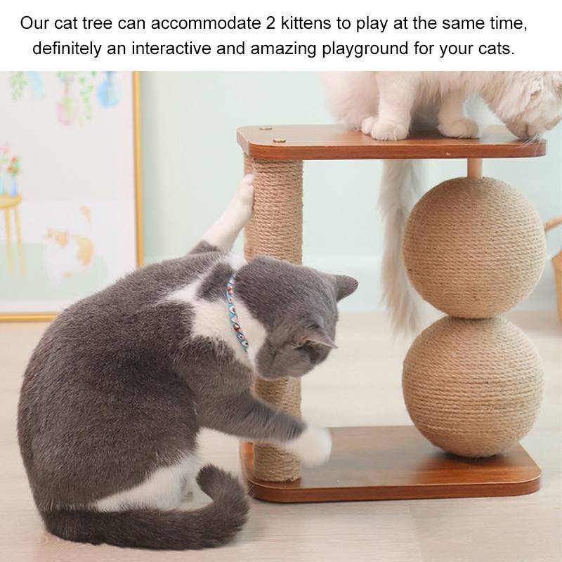 Simple Small Wooden Vertical Scratching Post