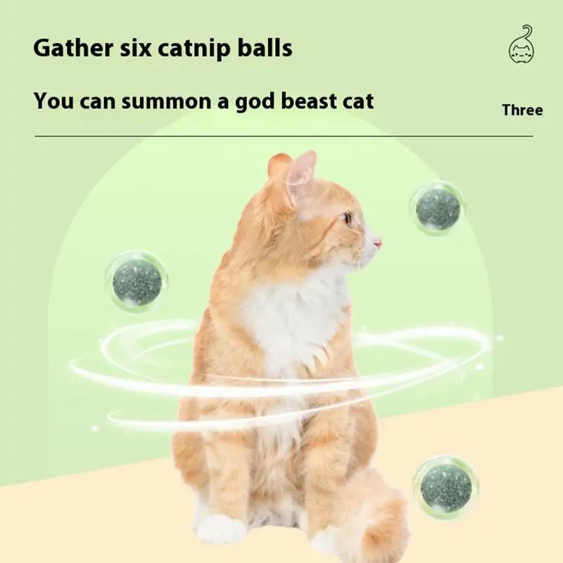 Catnip Balls That Stick On Wall Edible Cat Nips Balls Interactive Lotus Catnip Wall Cat Bite Lick Chew Roller Ball For Indoor