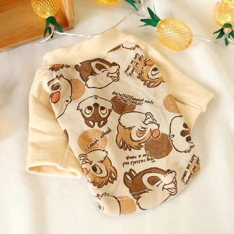 Printed cartoon dog clothes